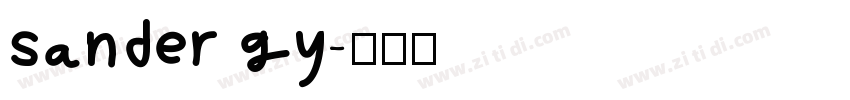 sander gy字体转换